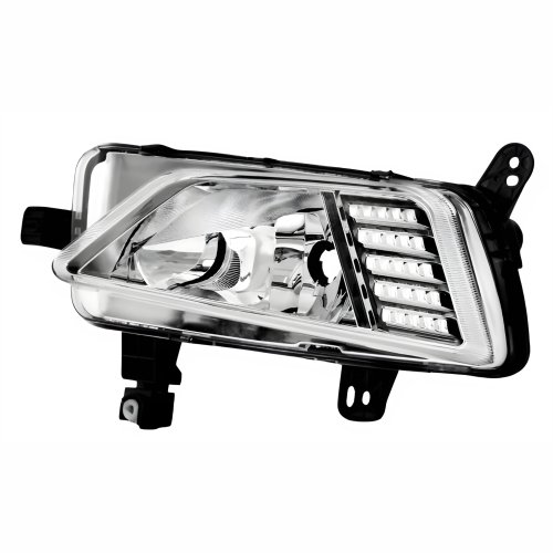 Farol Auxiliar de Milha Vw Polo Virtus 2017 Até 2022 Máscara Cromada Com Led Lado Esquerdo Motorista