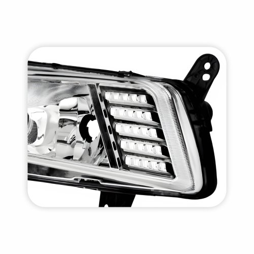Farol Auxiliar de Milha Vw Polo Virtus 2017 Até 2022 Máscara Cromada Com Led Lado Esquerdo Motorista