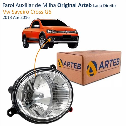 Farol Auxiliar De Milha Vw Saveiro Cross G6 2013 Até 2016 Original Arteb Lado Direito Passageiro