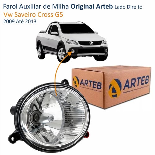 Farol Auxiliar De Milha Vw Saveiro Cross G5 2009 Até 2013 Original Arteb Lado Direito Passageiro