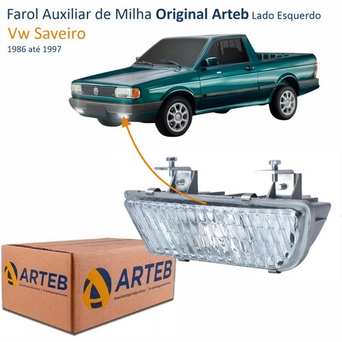 Farol Auxiliar Vw Saveiro 1986 Até 1997 Original Arteb Lado Esquerdo Motorista
