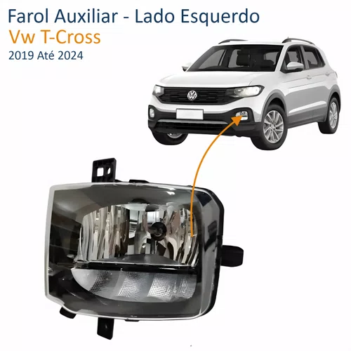 Farol Auxiliar Vw T-Cross 2019 Até 2024 Full Led Lado Esquerdo Motorista