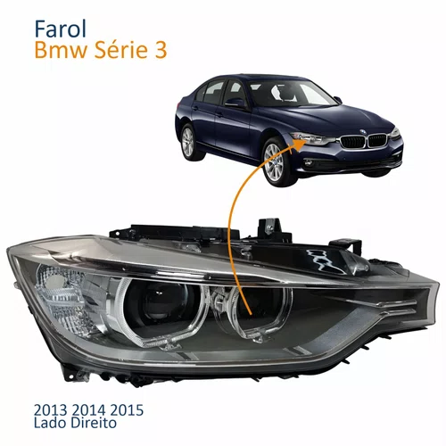 Farol Principal Bmw Série 3 2013 2014 2015 Sem Xenon Lado Direito Passageiro