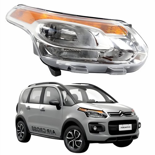Farol Citroen Aircross 2011 Até 2015 Cromado Depo Lado Direito Passageiro