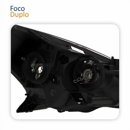 Farol Principal Citroen C3 2013 Até 2021 Máscara Cromada Lado Esquerdo Motorista