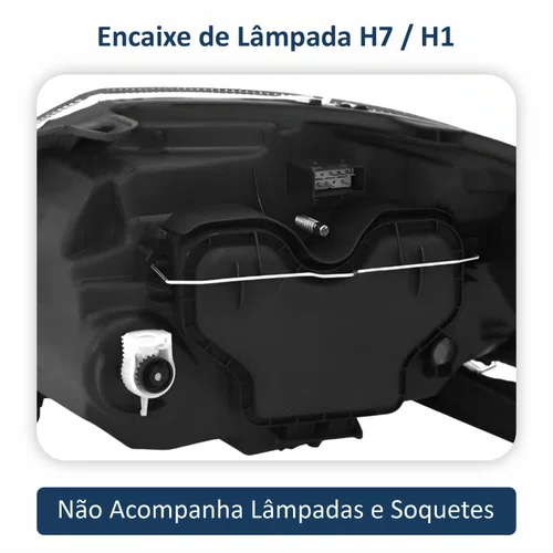 Farol Citroen C3 2003 Até 2012 Cromado Elétrico Com Motor Lado Direito Passageiro