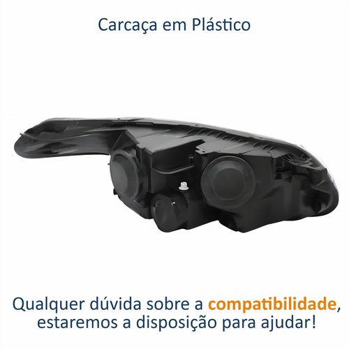 Farol Citroen C3 Picasso Aircross 2011 Até 2015 Cromado Depo Lado Esquerdo Motorista