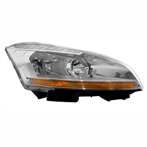 Farol Citroen C4 Gran Picasso 2007 Até 2010 Máscara Cromada Com Pisca Âmbar Lado Direito Passageiro