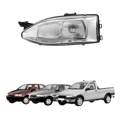 Farol Farol Fiat Palio Siena Strada 1996 1997 1998 1999 2000 Lado Esquerdo Motorista Farol Farol Fiat Palio Siena Strada 1996 1997 1998 1999 2000 Lado Esquerdo Motorista