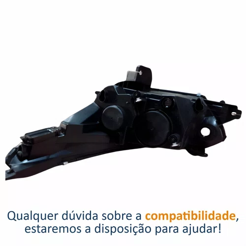 Farol Fiat Argo Cronos 2024 2025 Máscara Negra DRL Com Led Lado Direito Passageiro