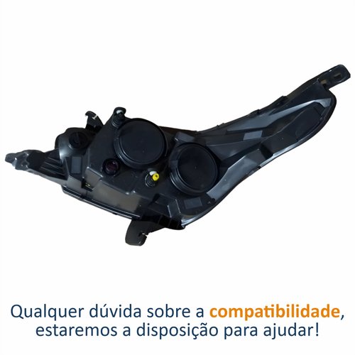 Farol Principal Fiat Argo Cronos 2024 2025 Máscara Negra Com Drl Lado Direito Passageiro