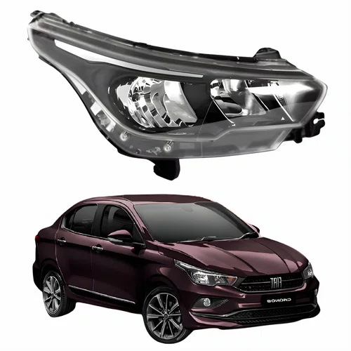 Farol Fiat Cronos 2016 Até 2024 Máscara Negra Sem Led Lado Direito Passageiro