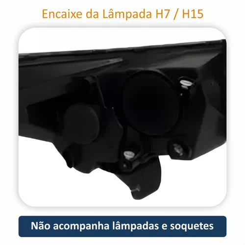 Farol Fiat Cronos 2024 Até 2025 Máscara Negra Sem Led Lado Esquerdo Motorista