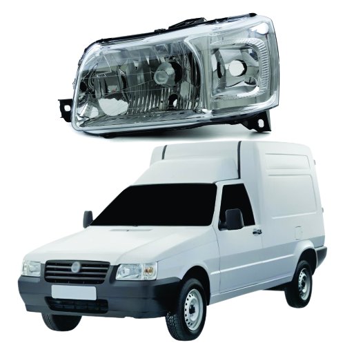 Farol Fiat Fiorino 2004 Até 2013 Lado Esquerdo Motorista