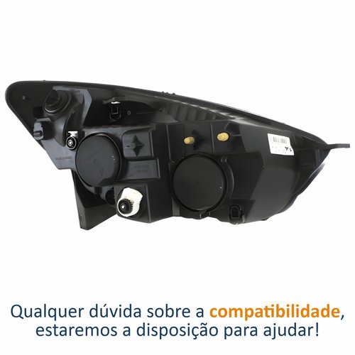 Farol Principal Fiat Grand Siena 2012 2013 2014 2015 2016 2017 2018 2019 Cromomix Lado Esquerdo Motorista