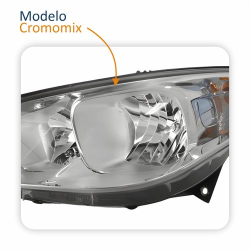 Farol Principal Fiat Grand Siena 2012 2013 2014 2015 2016 2017 2018 2019 Cromomix Lado Esquerdo Motorista