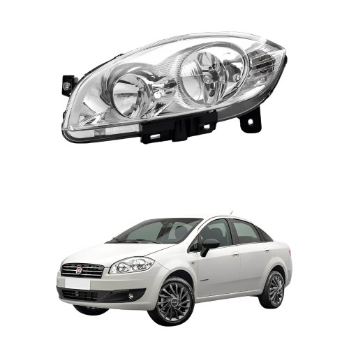 Farol Fiat Linea 2007 2008 2009 2010 2011 Lado Esquerdo Motorista