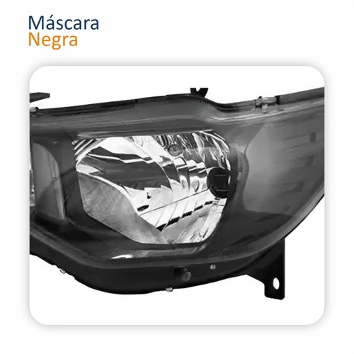 Farol Principal Fiat Mobi 2017 Até 2024 Máscara Negra Lado Esquerdo Motorista