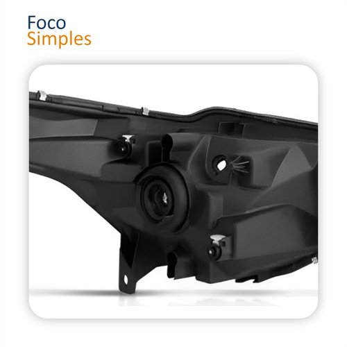 Farol Principal Fiat Mobi 2017 Até 2024 Máscara Negra Lado Esquerdo Motorista
