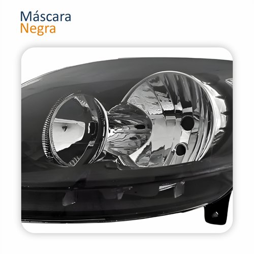 Farol Principal Fiat Palio 2012 2013 2014 2015 2016 Máscara Negra Lado Esquerdo Motorista