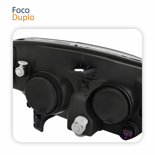Farol Principal Fiat Palio 2012 2013 2014 2015 2016 Máscara Negra Lado Esquerdo Motorista