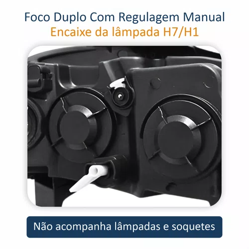 Farol Fiat Palio 2008 Até 2011 Siena 2008 Até 2012 Strada Weekend 2008 Até 2016 Máscara Cromada Com Anel Cromado Lado Esquerdo Motorista
