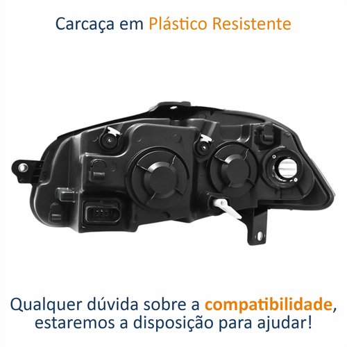 Farol Fiat Palio 2008 2009 2010 2011 Siena 2008 2009 2010 2011 2012 Strada Weekend 2008 2009 2010 2011 2012 2013 2014 2015 2016 Original Máscara Cromada Com Anel Cromado Lado Direito Passageiro
