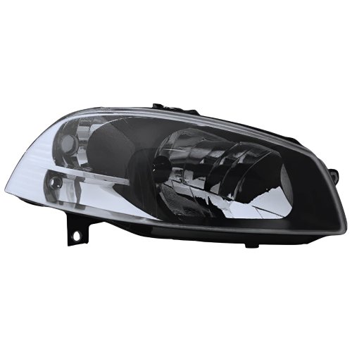 Farol Fiat Palio G4 2008 Até 2012 Siena G4 2010 Até 2012 Strada G4 2014 Até 2019 Mascara Negra Lado Direito Passageiro