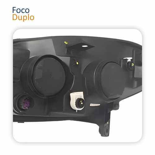Farol Principal Fiat Palio 2012 2013 2014 2015 2016 Máscara Cromada Lado Direito Passageiro