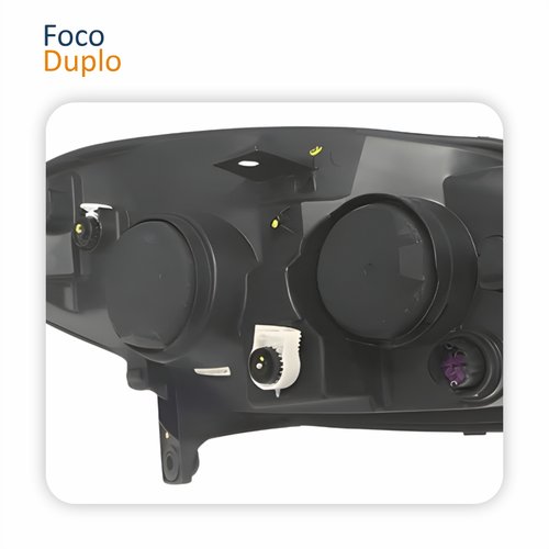 Farol Principal Fiat Palio 2012 2013 2014 2015 2016 Máscara Cromada Lado Esquerdo Motorista