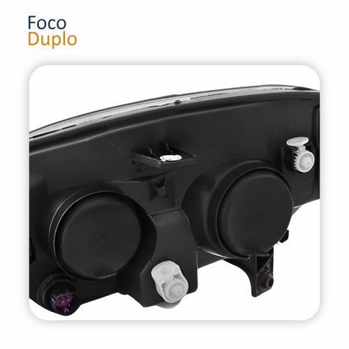 Farol Principal Fiat Palio 2012 2013 2014 2015 2016 Máscara Negra Lado Direito Passageiro