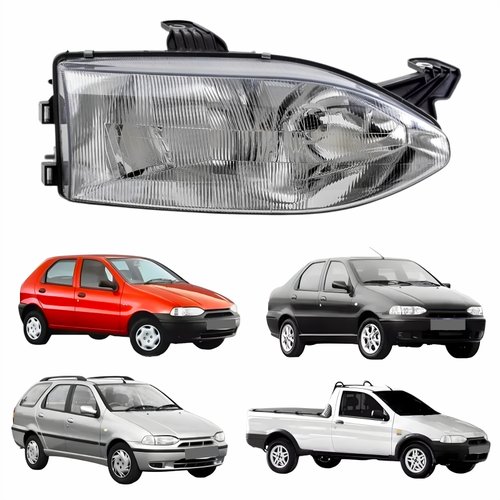 Farol Fiat Palio Siena Strada Weekend 1996 1997 1998 1999 2000 Foco Duplo Lado Direito Passageiro