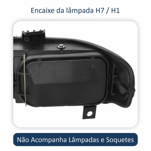 Farol Fiat Palio Weekend G2 2001 Até 2006 Original Arteb Foco Duplo Carcaça Preta Lado Direito Passageiro