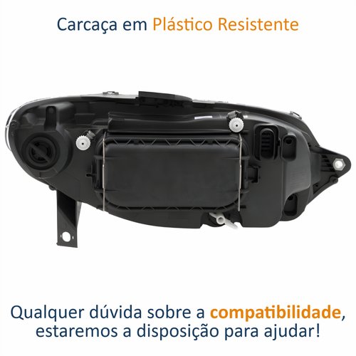 Farol Fiat Palio Weekend G3 2003 Até 2012 Original Arteb Máscara Cromada Com Aro Negro Foco Duplo Lado Esquerdo Motorista