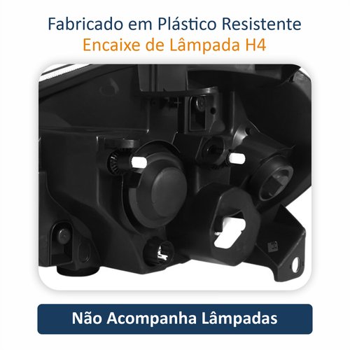 Farol Fiat Punto 2013 Até 2016 Máscara Cromada Lado Direito Passageiro