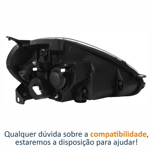 Farol Fiat Punto 2013 Até 2016 Máscara Cromada Lado Esquerdo Motorista