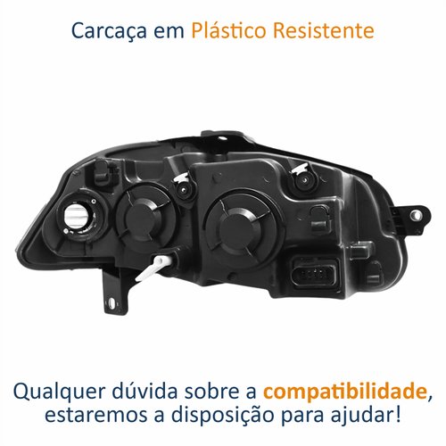 Farol Fiat Siena 2008 Até 2012 Original Arteb Máscara Cromada Com Anel Cromado Lado Esquerdo Motorista