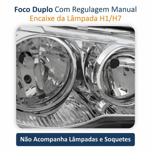 Farol Fiat Siena G3 2003 Até 2012 Original Arteb Máscara Cromada Com Aro Cromado Foco Duplo Lado Direito Passageiro