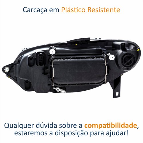 Farol Fiat Siena G3 2003 Até 2012 Original Arteb Máscara Negra Canhão Preto Foco Duplo Lado Direito Passageiro