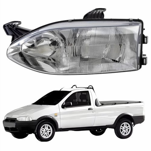 Farol Fiat Strada 1996 Até 2000 Foco Duplo Lado Esquerdo Motorista