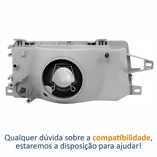 Farol Fiat Uno 1991 Até 2003 Lente De Vidro Lado Esquerdo Motorista
