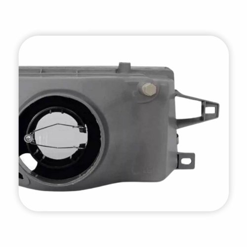 Farol Fiat Uno Fiorino Elba Premio 1991 até 2003 Lente de Vidro Foco Simples Máscara Cromada Lado Esquerdo Motorista