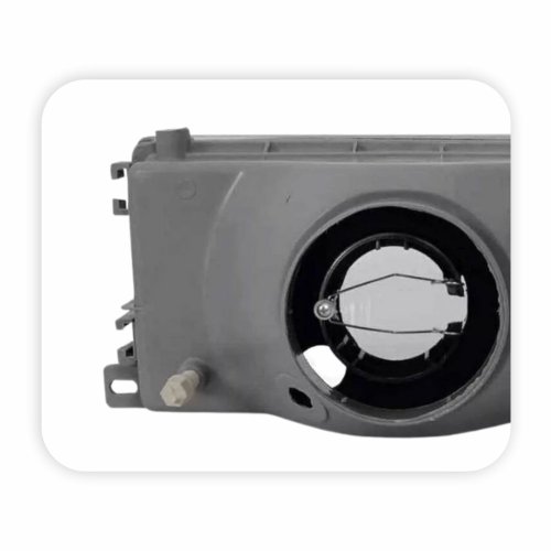 Farol Fiat Uno Fiorino Elba Premio 1991 até 2003 Lente de Vidro Foco Simples Máscara Cromada Lado Esquerdo Motorista