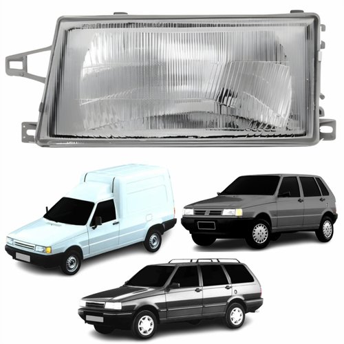 Farol Fiat Uno Fiorino Elba 1991 até 2003 Original Arteb Foco Simples Lado Esquerdo Motorista