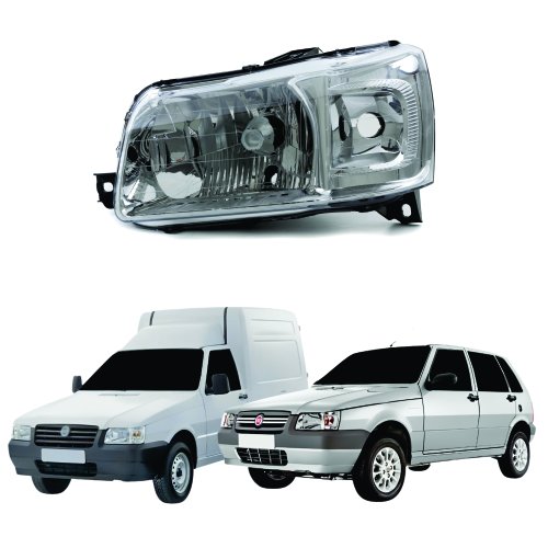 Farol Fiat Uno Fire Fiorino 2004 Até 2013 Lado Esquerdo Motorista