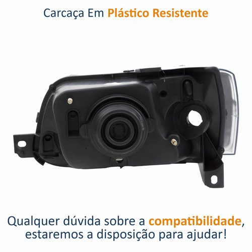 Farol Fiat Uno Fire Fiorino 2004 Até 2014 Original Arteb Máscara Cromada Lado Direito Passageiro