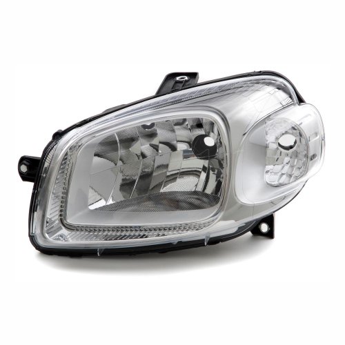 Farol Fiat Uno Way Vivace 2010 Até 2014 Fiorino 2014 Até 2019 Máscara Cromada Foco Simples Lado Esquerdo Motorista