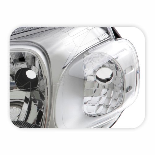 Farol Fiat Uno Way Vivace 2010 Até 2014 Fiorino 2014 Até 2019 Máscara Cromada Foco Simples Lado Esquerdo Motorista