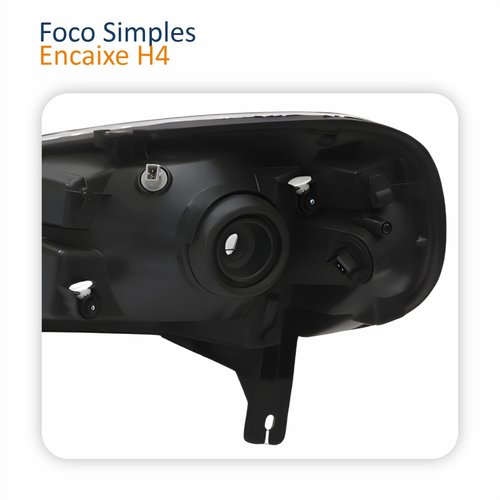 Farol Principal Fiat Uno Vivace 2015 Até 2021 Cromado Lado Direito Passageiro