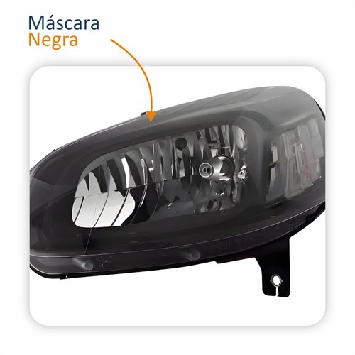 Farol Principal Fiat Uno Vivace 2015 Até 2021 Máscara Negra Lado Esquerdo Motorista